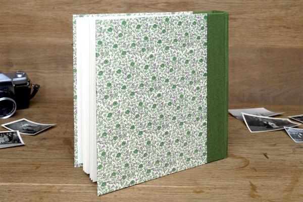 Fotoalbum grün flieder "Lissi", Rosen, romantisches Album